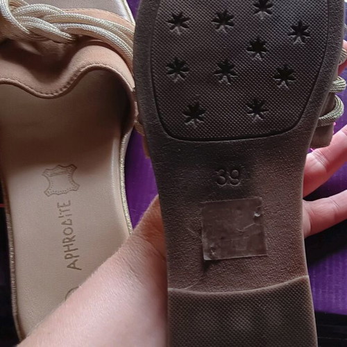 Aphrodite sandals used, size 39, beige brown