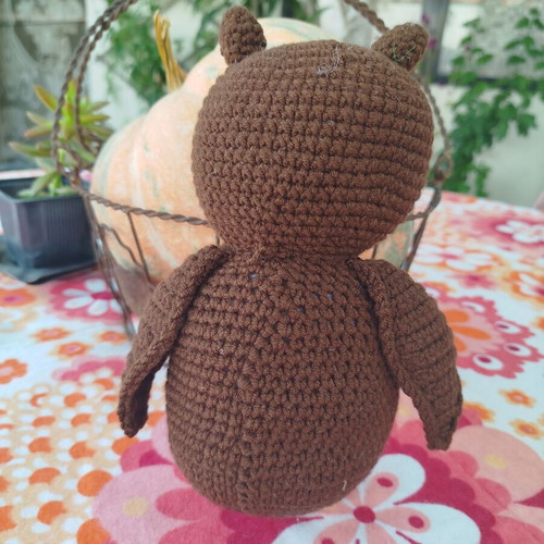 Handmade knitted owl new, acrylic wool