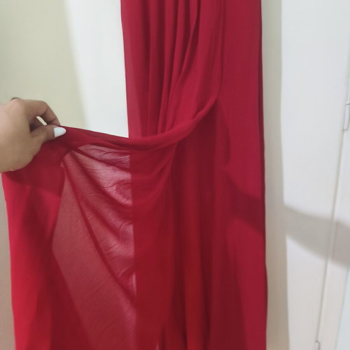 Shein Red Maxi Dress with Lace Size XS New