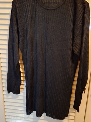 Black transparent blouse like new, size M