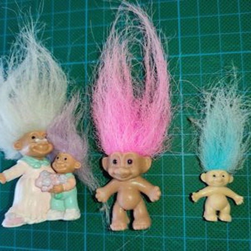 Troll dolls used, pack of 4