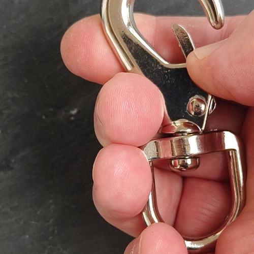 Set of 3 silver lobster clasp safety keychains new