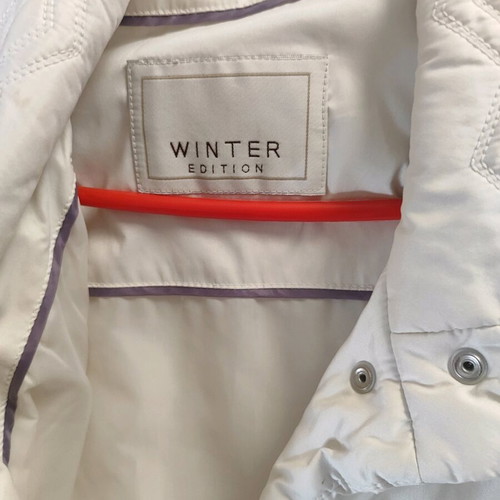 Quilted winter jacket like new, white, size L