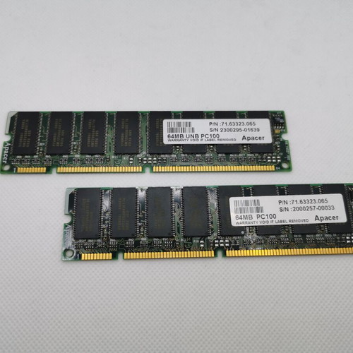 Apacer 64MB SDRAM PC100U Non-ECC RAM used