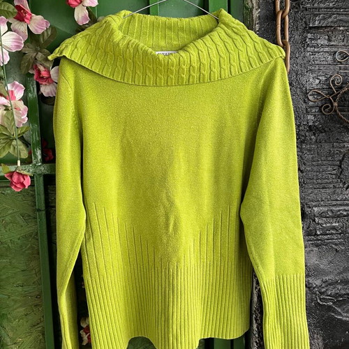 Women's Zivangaki shirt like new, green, medium to large, long sleeve