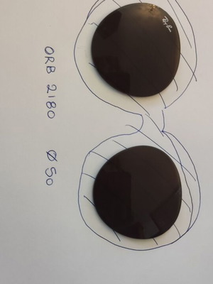 Ray Ban ORB2180 Replacement Lenses 50mm Brown New