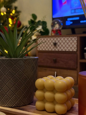Scented Christmas candle handmade soy with melomakarono aroma new