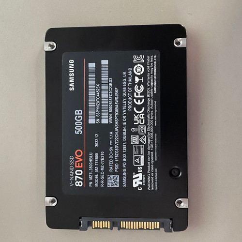 Samsung 870 Evo SSD 500GB 2.5" SATA 3 like new