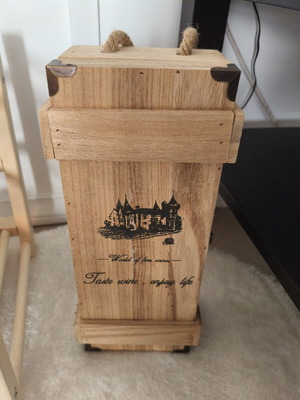 Wooden wine bottle holder rustic, like new