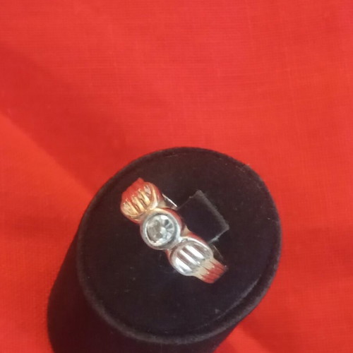 Silver solitaire ring 925 with zirconia