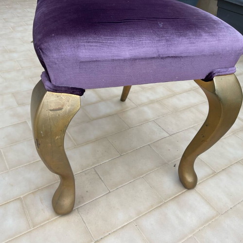 Office or dining chair used with velour fabric
