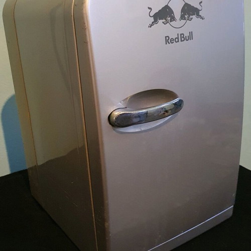 Red Bull mini fridge used, fits 8 cans
