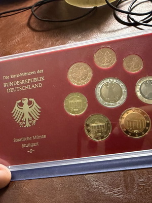 German euro coin set 2002 brilliant uncirculated