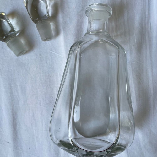 Antique glass bottles used, set of 4 pieces
