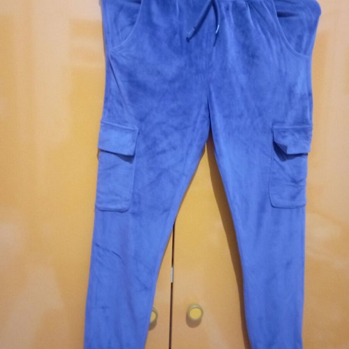Velvet tracksuit pants for girls, purple