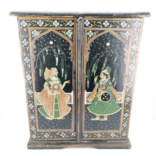 Small Indian Style Cabinet with Two Doors used, 1950s