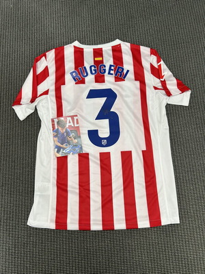 Signed Matteo Ruggeri Atletico Madrid shirt new, size L