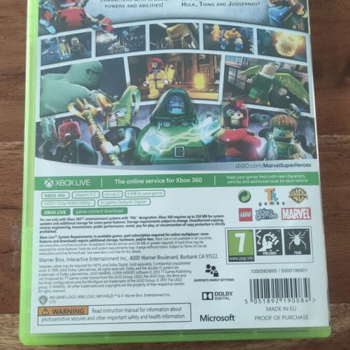 Lego Marvel Super Heroes Xbox 360 game