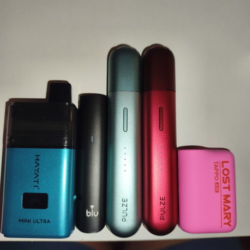 Hayati Mini Ultra, blu, Pulze 3.0 x2, Lost Mary Tappo Air kit like new