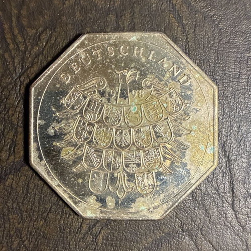Collectible Octagonal Medal 50 Years Deutsche Mark 1948-1998