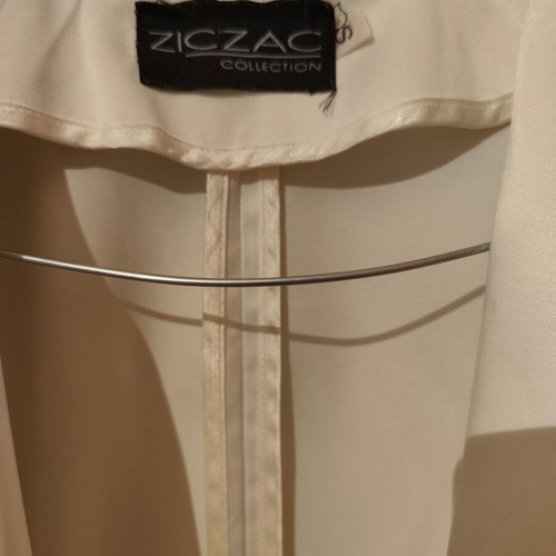 ZIC ZAC white satin jacket used, size S