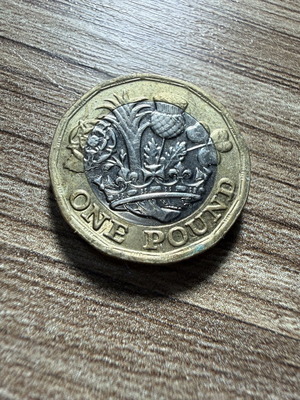 British £1 Coin 2016 used, Queen Elizabeth II