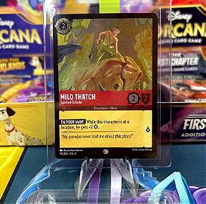 Milo Thatch foil card Disney Lorcana holographic