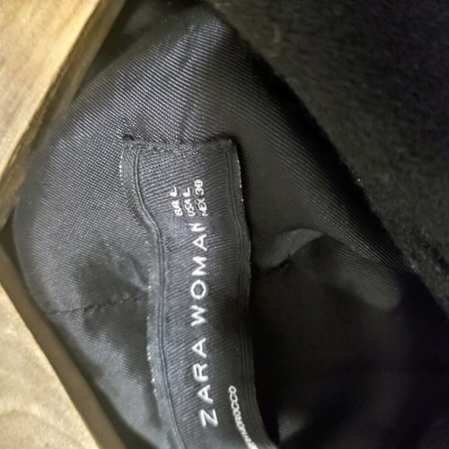 Zara coat-style jacket black, size large, like new