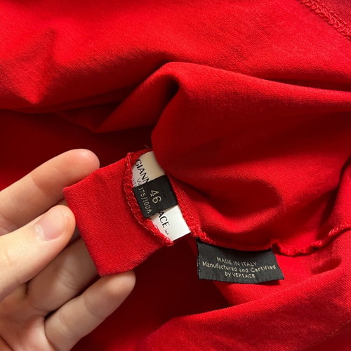 Versace short-sleeve red blouse like new, size L