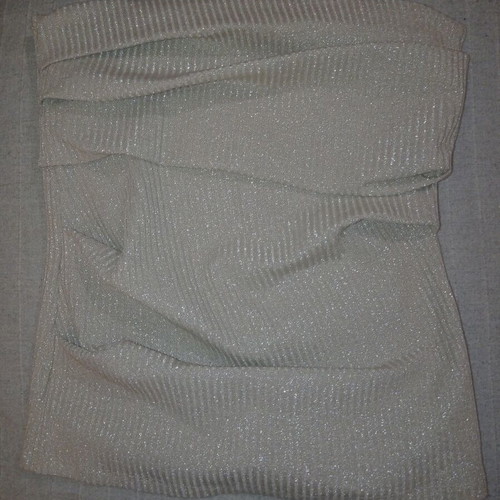 Strapless top Zara new, gold color, size Medium