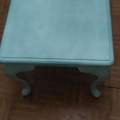 Coffee table used, processed with chalk paint