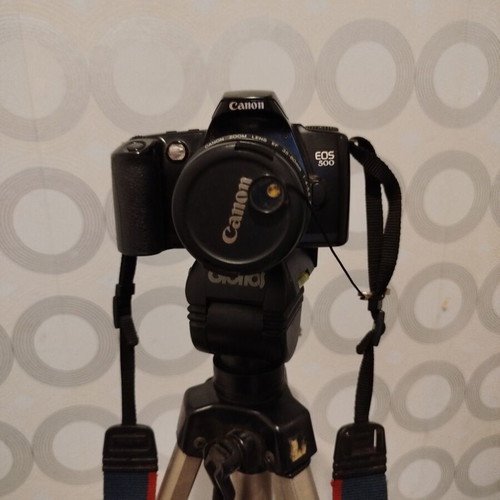 Canon EOS 500 camera with 35-80mm lens, tripod and waterproof bag like new