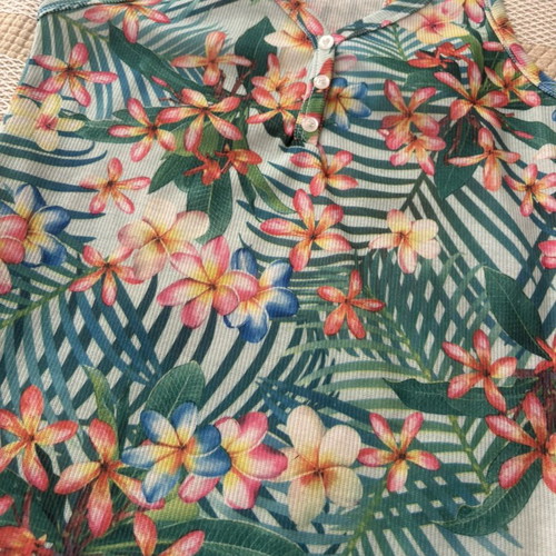 Tropical Hawaiian Ribbed Tank Top like new, size S