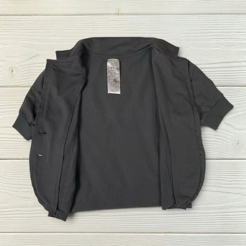 Zara short-sleeve jacket sweatshirt material size M new, charcoal grey