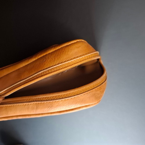 Leather Pipe And Tobacco Case new, brown