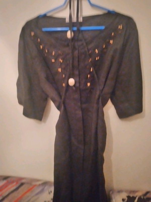 Ethnik dress used, size M, black with beads