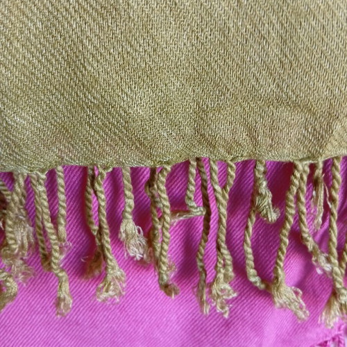 Cotton pashminas scarves, fuchsia and olive green