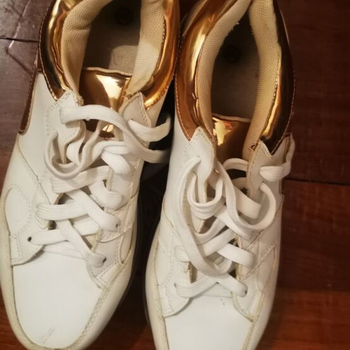 White sports platform shoes used, size 38
