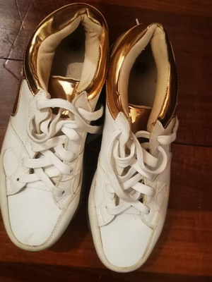 White sports platform shoes used, size 38