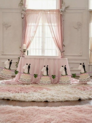 Decorative garland groom & pride 10 figure 4m