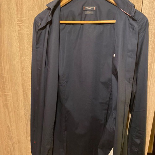 Tommy Hilfiger shirt black slim fit new, size M