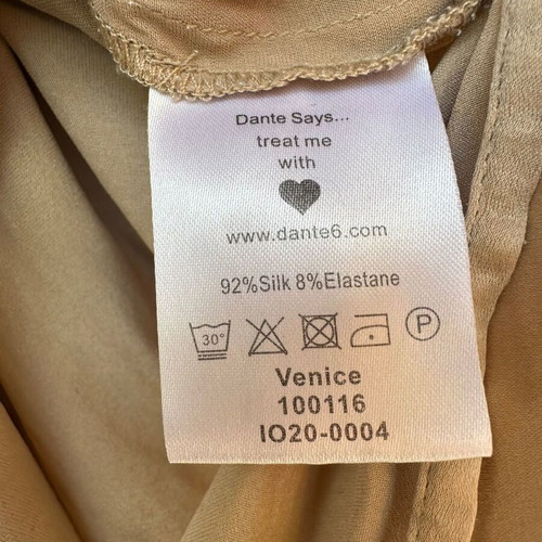 Silk blouse tunic Dante6 champagne color like new, size S