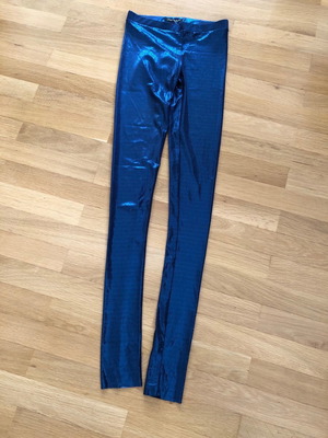 Leggings with glitter used, blue, Delphine Murat Paris