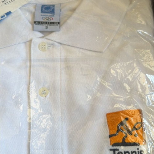 Polo Tennis T-shirt Αθήνα 2004 μέγεθος small καινούριο, άσπρο