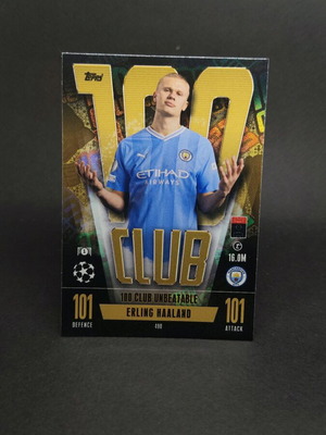 Συλλεκτική κάρτα Erling Haaland 100 CLUB σαν καινούργιο Topps Match Attax 490