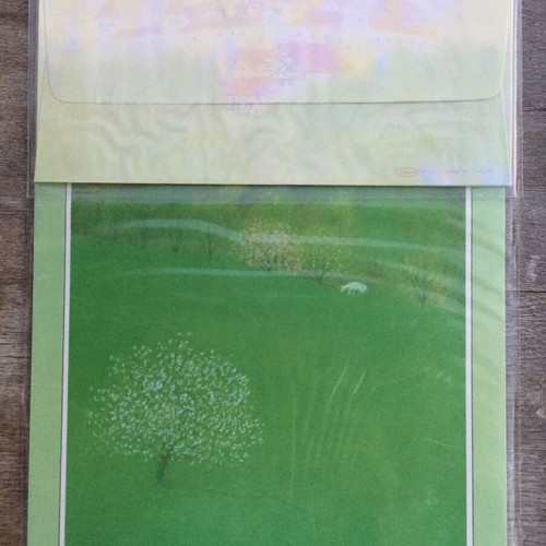 Letter writing set new, complete aromatic pack with 10 sheets and 5 envelopes