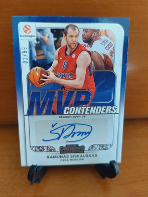 2026 Euroleague Contenders CSKA Siskauskas MVP Contenders Auto 1/99 new