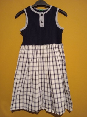 Benetton Girls' Dress 8 Years Like New, 100% Cotton