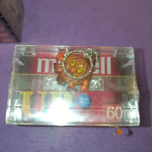Maxell UR 60 cassette packs new, set of 4 with handmade wooden keychains