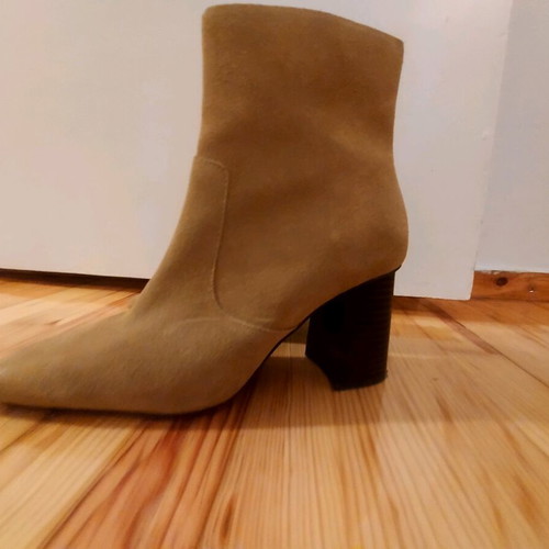 Mango ankle boots 39 brown suede leather like new
